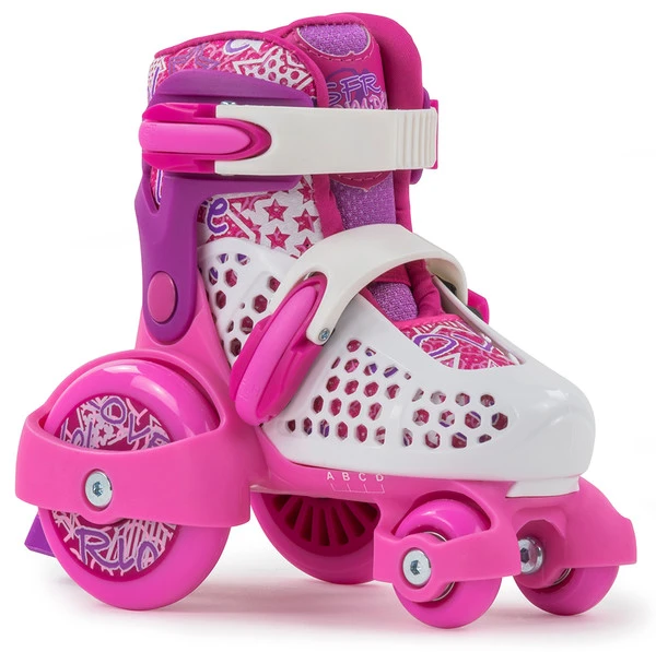 SFR Stomper Adjustale Roller Skates - Pink / White